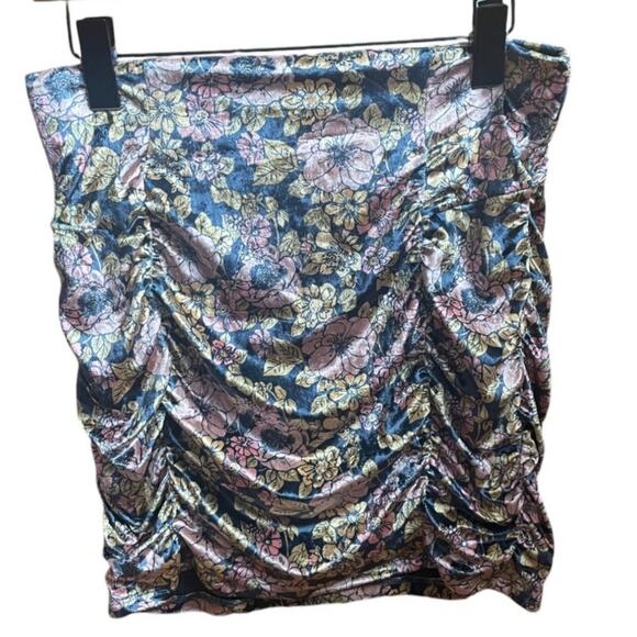 Free People Floral Skirt Pink & Gold - Picture 1 of 5